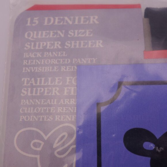 Gina Extra Special 15 DENIER QUEEN SIZE 175-200 lbs. SUPER SHEER Black - Picture 8 of 16